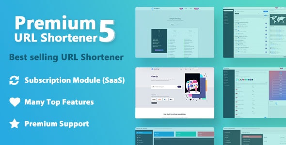Premium URL Shortener高级域名缩短器v5.9.2短域名生成PHP源码+SaaS主题
