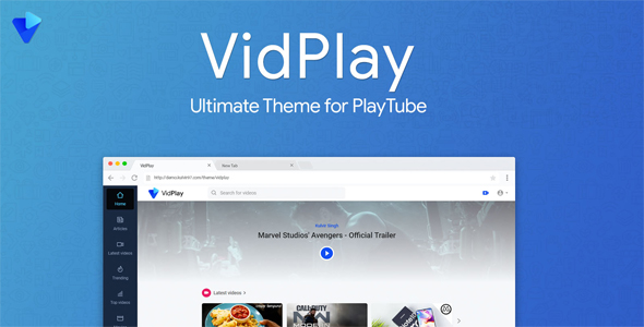 PlayTube主题VidPlay v1.9终极PLAYTUBE主题