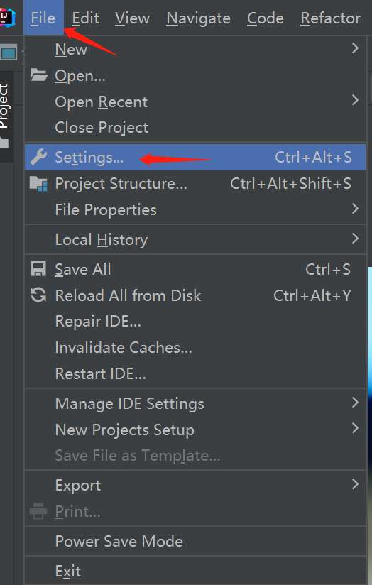 点击 Jetbrains 产品菜单