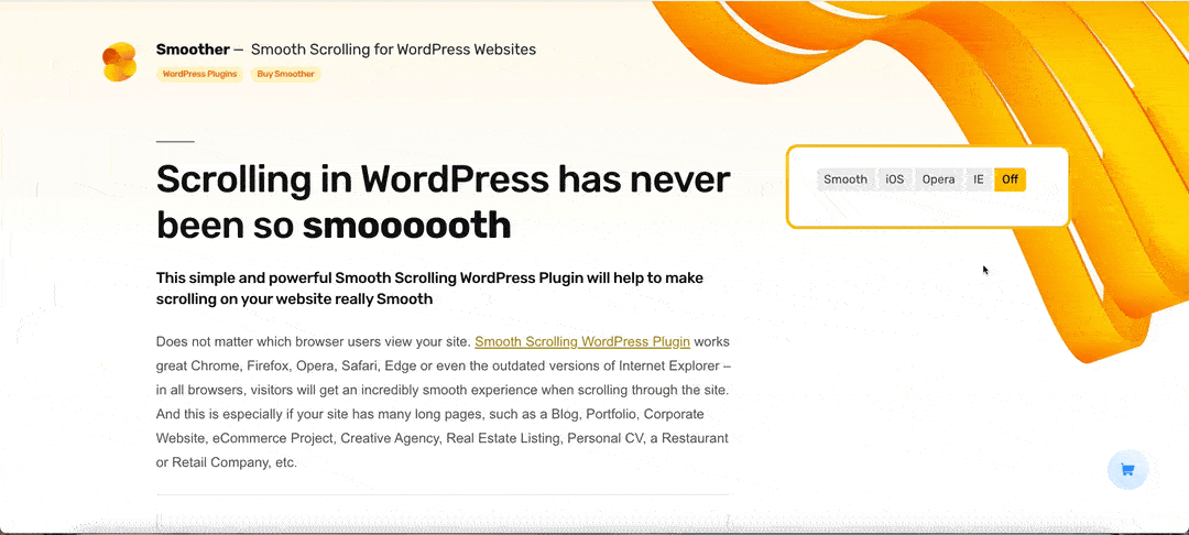 WordPress插件高级的页面平滑滚动smoothscroll v2.02