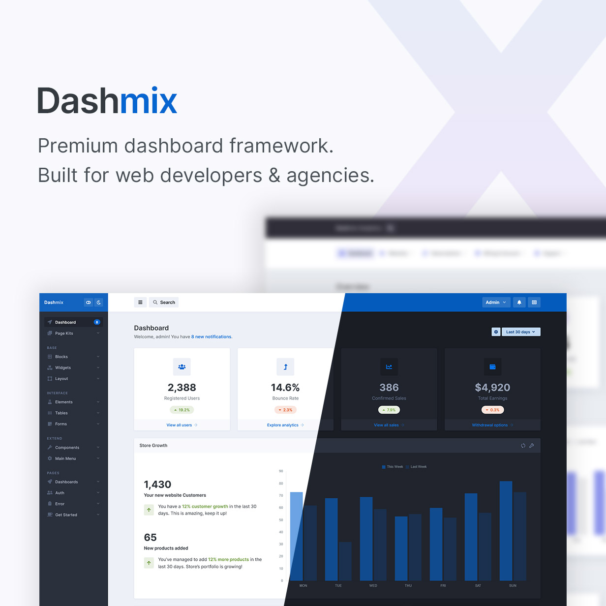 Dashmix - Bootstrap 5管理仪表板模板和Laravel 11入门套件v5.9
